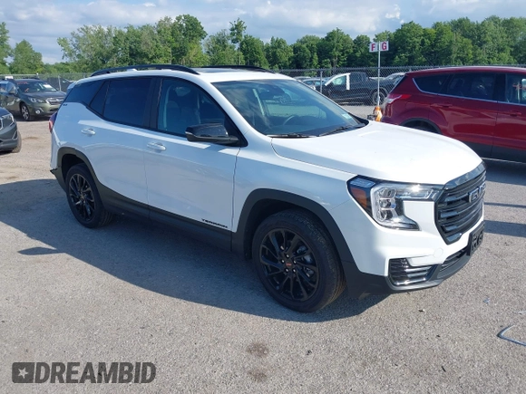 2024 GMC Terrain SLE with VIN 3GKALTEG3RL388266, listed as a IAAI auction lot 42582525 with 12,569 mi miles and . Bid and sale history available at DreamBid. Image 1.