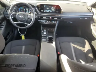 2020 Hyundai Sonata Hybrid Blue with VIN KMHL24JJ0LA014027, listed as a Copart auction lot 49980905 with 116,897 mi miles and Clean Title. Bid and sale history available at carsss.com. Image 8.