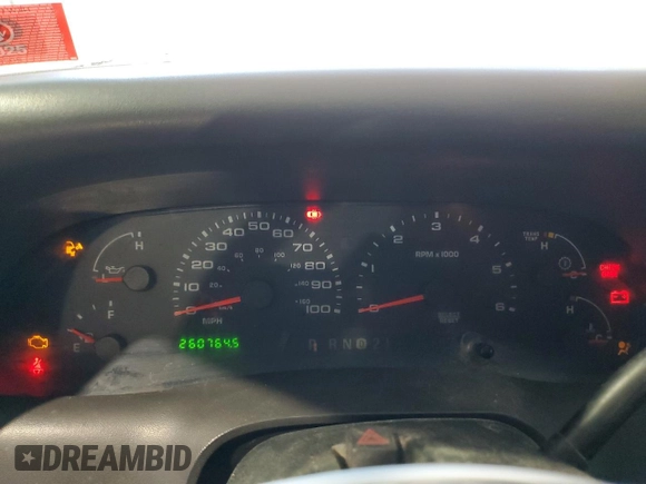 2003 Ford F-250 XL with VIN 1FTNX21L53EA55296, listed as a Copart auction lot 48673225 with 260,764 mi miles and Salvage title. Bid and sale history available at DreamBid. Image 9.