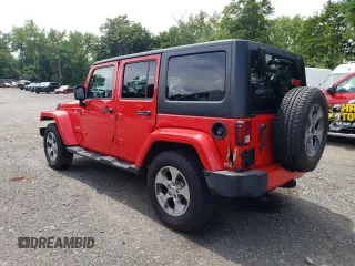 2017 Jeep Wrangler Unlimited Sahara with VIN 1C4HJWEG3HL610297, listed as a Copart auction lot 64732325 with 43,274 mi miles and Salvage title. Bid and sale history available at DreamBid. Image 2.
