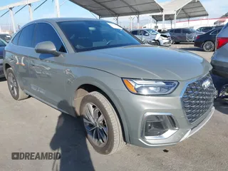 2023 Audi Q5 Sportback S line Premium Plus with VIN WA15AAFY5P2010750, listed as a IAAI auction lot 41233830 with 29,929 mi miles and . Bid and sale history available at DreamBid. Image 1.
