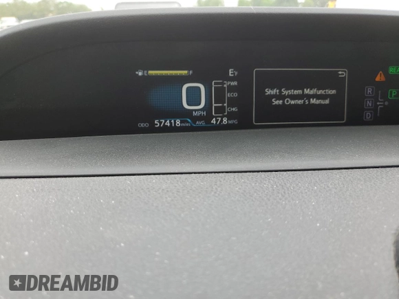 2016 Toyota Prius Four z VIN JTDKARFU1G3006158, wystawiony jako Copart lot #56500265 z przebiegiem 57 418 mil mil oraz Szkoda całkowita • Salvage title. Historia ofert i sprzedaży dostępna na DreamBid. Obrazek 9.