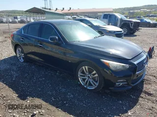 2014 Infiniti Q50 Premium with VIN JN1BV7AP3EM684351, listed as a IAAI auction lot 42137399 with 80,995 mi miles. Bid and sale history available at carsss.com. Image 1.