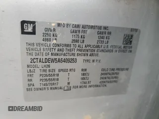 2010 GMC Terrain SLE-2 с VIN 2CTALDEW5A6409253, выставлен на аукционе Copart как лот 84835564 с пробегом 176 953 миль миль и Списание • Salvage title. История ставок и продаж доступна на DreamBid. Изображение 15.
