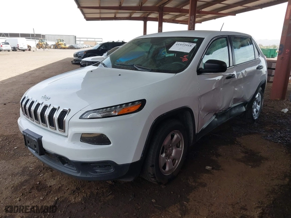 2016 Jeep Cherokee Altitude with VIN 1C4PJLAB2GW135520, listed as a IAAI auction lot 41933918 with 96,908 mi miles. Bid and sale history available at carsss.com. Image 16.