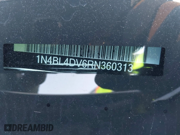 2024 Nissan Altima SV z VIN 1N4BL4DV6RN360313, wystawiony jako IAAI lot #42380837 z przebiegiem 44 189 mil mil oraz . Historia ofert i sprzedaży dostępna na DreamBid. Obrazek 9.
