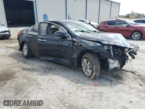 2018 Kia Optima LX with VIN 5XXGT4L37JG244229, listed as a Copart auction lot 53230505 with 0 mi miles and Salvage Title. Bid and sale history available at carsss.com. Image 4.