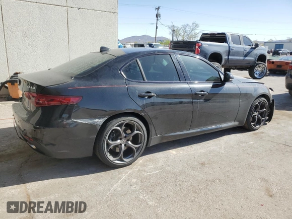 2018 Alfa Romeo Giulia Ti Sport with VIN ZARFAECN6J7575116, listed as a Copart auction lot 52331495 with 46,355 mi miles and Salvage title. Bid and sale history available at DreamBid. Image 3.
