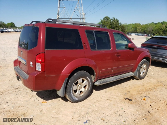 2005 Nissan Pathfinder LE with VIN 5N1AR18W85C760851, listed as a Copart auction lot 51691265 with 250,269 mi miles and Clean Title. Bid and sale history available at carsss.com. Image 3.