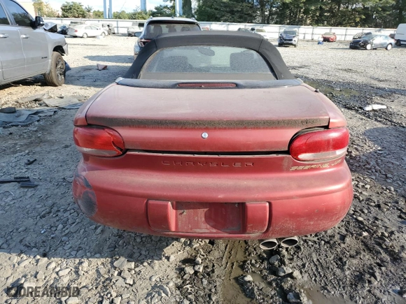 2000 Chrysler Sebring JXi with VIN 3C3EL55H3YT211480, listed as a Copart auction lot 70532014 with 143,610 mi miles and Salvage Title. Bid and sale history available at carsss.com. Image 6.