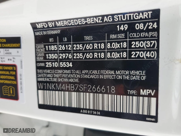 2025 Mercedes-Benz GLC with VIN W1NKM4HB7SF266618, listed as a Copart auction lot 85518554 with 1,796 mi miles and Salvage Title. Bid and sale history available at carsss.com. Image 13.