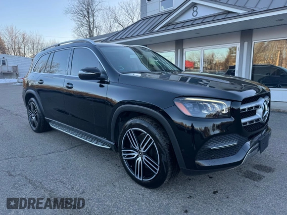 2020 Mercedes-Benz GLS 450 with VIN 4JGFF5KE3LA261115, listed as a Copart auction lot 43869084 with 64,682 mi miles and . Bid and sale history available at DreamBid. Image 1.