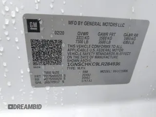 2020 Chevrolet Suburban LT z VIN 1GNSCHKC9LR284936, wystawiony jako IAAI lot #41196246 z przebiegiem Nie podano mil oraz . Historia ofert i sprzedaży dostępna na DreamBid. Obrazek 9.