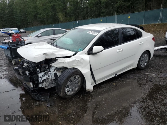 2022 Kia Rio S with VIN 3KPA24AD7NE448158, listed as a Copart auction lot 52122265 with 0 mi miles and Salvage Title. Bid and sale history available at carsss.com. Image 1.