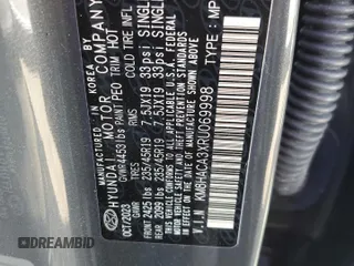 2024 Hyundai Kona N Line with VIN KM8HACA3XRU069998, listed as a Copart auction lot 77043434 with 5,459 mi miles and Salvage Title. Bid and sale history available at DreamBid. Image 13.