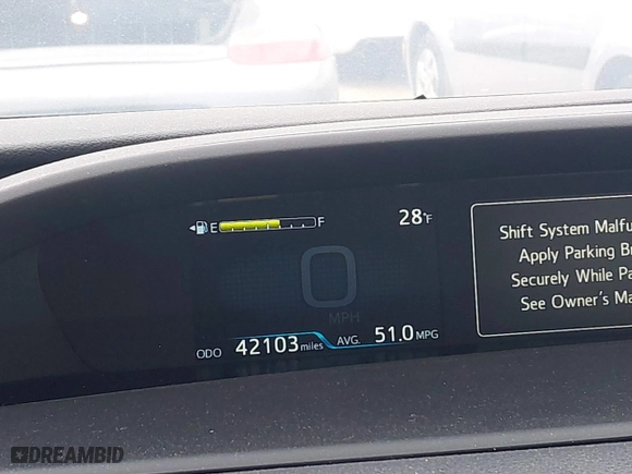 2022 Toyota Prius L Eco with VIN JTDKAMFU8N3175707, listed as a IAAI auction lot 41501024 with 42,103 mi miles. Bid and sale history available at carsss.com. Image 15.