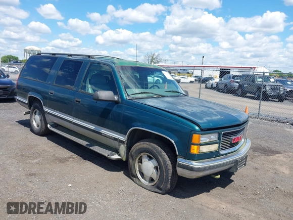1997 GMC Suburban with VIN 1GKFK16R6VJ706590, listed as a IAAI auction lot 42194855 with 155,680 mi miles and . Bid and sale history available at DreamBid. Image 1.
