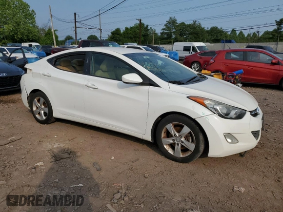 2013 Hyundai Elantra GLS z VIN 5NPDH4AE2DH257052, wystawiony jako Copart lot #59750455 z przebiegiem 70 580 mil mil oraz Szkoda całkowita • Salvage title. Historia ofert i sprzedaży dostępna na DreamBid. Obrazek 4.