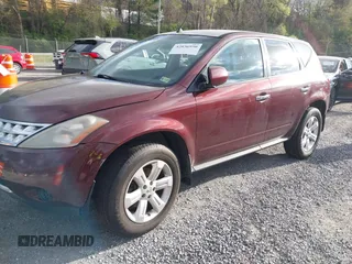 2007 Nissan Murano SL with VIN JN8AZ08W57W628246, listed as a IAAI auction lot 42036950 with 165,561 mi miles and . Bid and sale history available at carsss.com. Image 2.