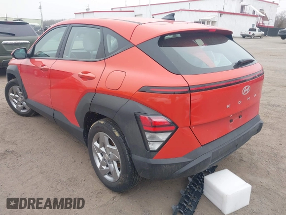 2024 Hyundai Kona SE with VIN KM8HA3AB5RU136935, listed as a IAAI auction lot 41614174 with 16,654 mi miles. Bid and sale history available at carsss.com. Image 3.