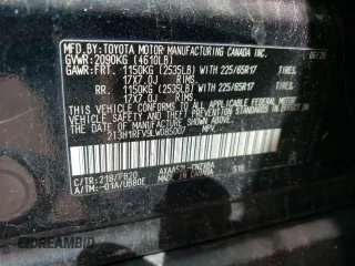 2020 Toyota RAV4 LE with VIN 2T3H1RFV9LW085007, listed as a Copart auction lot 48878495 with 188,567 mi miles and Salvage Title. Bid and sale history available at carsss.com. Image 14.