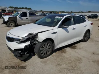 2019 Kia Optima EX with VIN 5XXGU4L17KG339919, listed as a Copart auction lot 45752545 with 73,853 mi miles and Salvage Title. Bid and sale history available at carsss.com. Image 1.