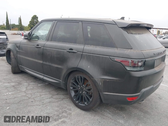 2016 Land Rover Range Rover Sport V6 HSE with VIN SALWR2VF8GA565814, listed as a IAAI auction lot 42173060 with 96,705 mi miles. Bid and sale history available at carsss.com. Image 3.
