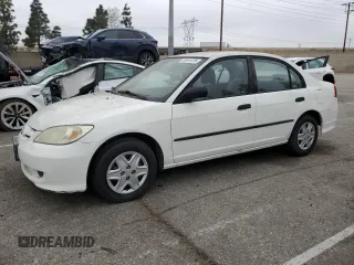 2004 Honda Civic VP with VIN 2HGES16324H599347, listed as a Copart auction lot 50615125 with 186,311 mi miles and Clean Title. Bid and sale history available at carsss.com. Image 1.