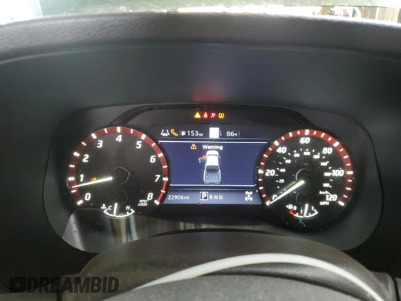 2023 Nissan Frontier Pro-4X z VIN 1N6ED1EK4PN671708, wystawiony jako Copart lot #58271305 z przebiegiem 22 906 mil mil oraz Szkoda całkowita • Salvage title. Historia ofert i sprzedaży dostępna na DreamBid. Obrazek 9.
