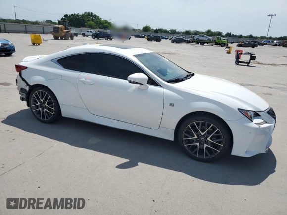 2018 Lexus RC with VIN JTHS85BC3J5004469, listed as a Copart auction lot 53468235 with 61,949 mi miles and Salvage Title. Bid and sale history available at carsss.com. Image 4.