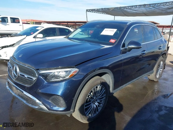 2023 Mercedes-Benz GLC with VIN W1NKM4HB6PU027970, listed as a IAAI auction lot 41173506 with 10,264 mi miles. Bid and sale history available at carsss.com. Image 2.