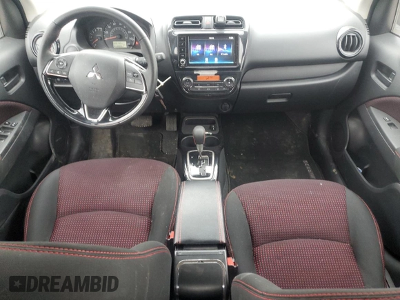 2023 Mitsubishi Mirage Black Edition with VIN ML32AWHJ7PH006897, listed as a Copart auction lot 48814125 with 25,132 mi miles and Salvage title. Bid and sale history available at DreamBid. Image 8.