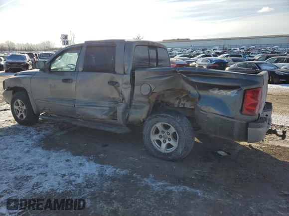 2006 Dodge Dakota SLT with VIN 1D7HW48N56S518438, listed as a Copart auction lot 44543645 with 176,626 mi miles and Salvage title. Bid and sale history available at DreamBid. Image 2.