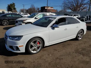 2019 Audi S4 Premium Plus with VIN WAUB4AF44KA114767, listed as a Copart auction lot 48105045 with 81,730 mi miles and Salvage Title. Bid and sale history available at carsss.com. Image 1.