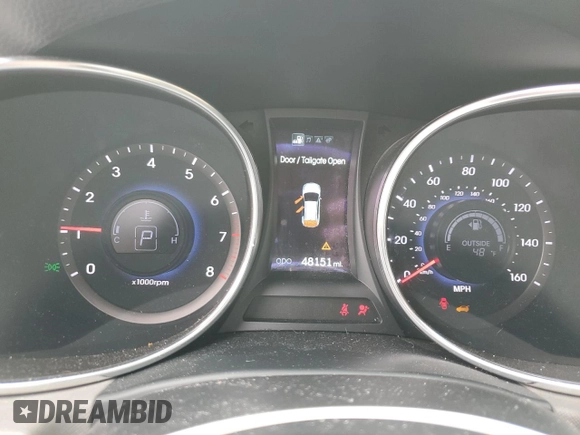 2013 Hyundai Santa Fe Sport z VIN 5XYZUDLA5DG078331, wystawiony jako Copart lot #51540085 z przebiegiem 48 151 mil mil oraz Szkoda całkowita • Salvage title. Historia ofert i sprzedaży dostępna na DreamBid. Obrazek 9.