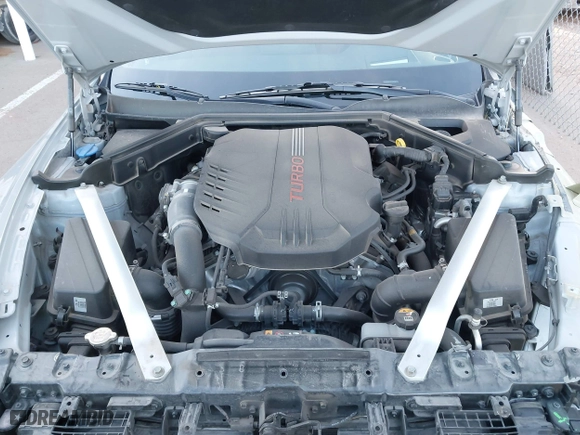 2020 Kia Stinger GT2 with VIN KNAE55LC1L6075699, listed as a IAAI auction lot 41598898 with 58,894 mi miles. Bid and sale history available at carsss.com. Image 10.