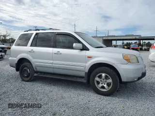 2008 Honda Pilot EX-L with VIN 5FNYF28798B004334, listed as a Copart auction lot 87737055 with 216,630 mi miles and Salvage Title. Bid and sale history available at DreamBid. Image 4.