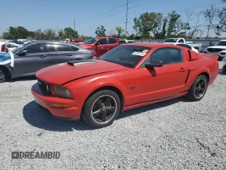 2007 Ford Mustang GT Deluxe with VIN 1ZVFT82HX75248804, listed as a Copart auction lot 52957275 with Not Provided miles and Salvage Title. Bid and sale history available at carsss.com. Image 1.