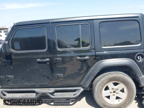 2022 Jeep Wrangler Unlimited Sport S with VIN 1C4HJXDG5NW180130, listed as a IAAI auction lot 41772922 with 47,625 mi miles. Bid and sale history available at carsss.com. Image 14.