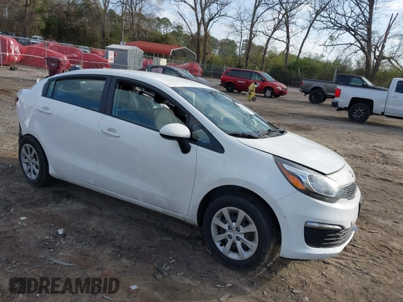 2016 Kia Rio LX with VIN KNADM4A34G6641971, listed as a IAAI auction lot 41844522 with 95,163 mi miles. Bid and sale history available at carsss.com. Image 1.