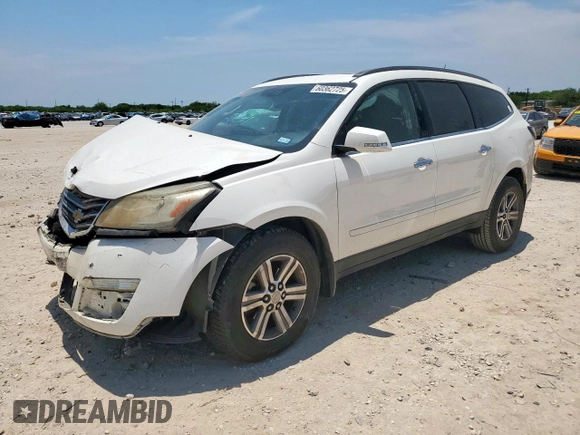 2015 Chevrolet Traverse LT z VIN 1GNKVHKD1FJ324447, wystawiony jako Copart lot #60362725 z przebiegiem 107 863 mil mil oraz Szkoda całkowita • Salvage title. Historia ofert i sprzedaży dostępna na DreamBid. Obrazek 1.