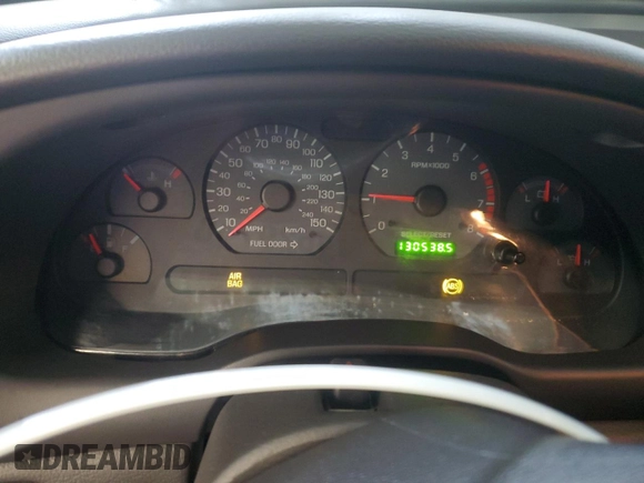 2001 Ford Mustang GT Deluxe with VIN 1FAFP45X81F193358, listed as a Copart auction lot 46297485 with 130,538 mi miles and Salvage Title. Bid and sale history available at carsss.com. Image 9.