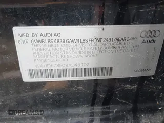 2008 Audi A4 2.0T с VIN WAUDF78E08A046102, выставлен на аукционе IAAI как лот 42179158 с пробегом 147 249 миль миль и . История ставок и продаж доступна на DreamBid. Изображение 9.