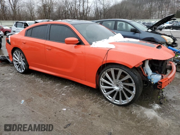 2017 Dodge Charger R/T with VIN 2C3CDXCT7HH588572, listed as a Copart auction lot 85549884 with 159,443 mi miles and Salvage Title. Bid and sale history available at DreamBid. Image 4.