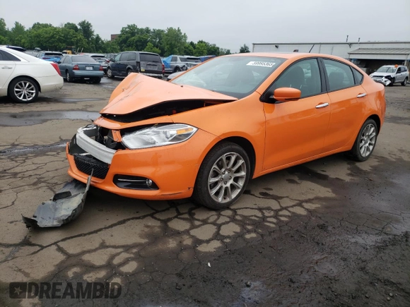 2013 Dodge Dart Limited with VIN 1C3CDFCA0DD320236, listed as a Copart auction lot 59995365 with 105,960 mi miles and Salvage title. Bid and sale history available at DreamBid. Image 1.