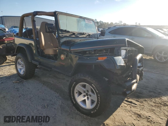 1995 Jeep Wrangler Sahara with VIN 1J4FY49S6SP272569, listed as a Copart auction lot 77839534 with 162,080 mi miles and Salvage Title. Bid and sale history available at carsss.com. Image 4.