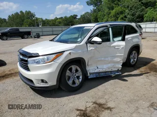 2016 Toyota Highlander Limited with VIN 5TDYKRFH7GS164707, listed as a Copart auction lot 65351245 with 160,570 mi miles and Salvage title. Bid and sale history available at DreamBid. Image 1.
