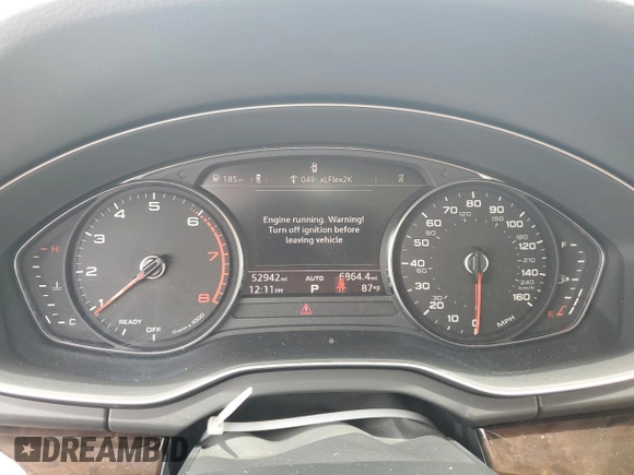2019 Audi Q5 Premium with VIN WA1ANAFY2K2080444, listed as a Copart auction lot 61273195 with 52,942 mi miles and Salvage title. Bid and sale history available at DreamBid. Image 9.