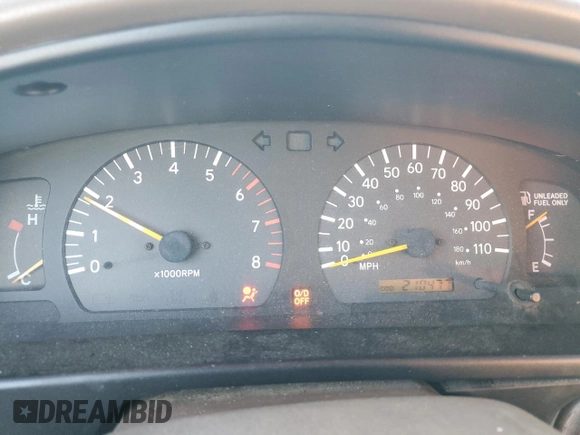 1999 Toyota Tacoma PreRunner with VIN 4TASM92N4XZ455249, listed as a Copart auction lot 81977544 with 210,477 mi miles and Non repairable. Bid and sale history available at DreamBid. Image 9.