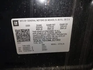 2021 GMC Terrain SLE with VIN 3GKALTEV3ML317303, listed as a IAAI auction lot 41230113 with 49,208 mi miles and . Bid and sale history available at carsss.com. Image 9.
